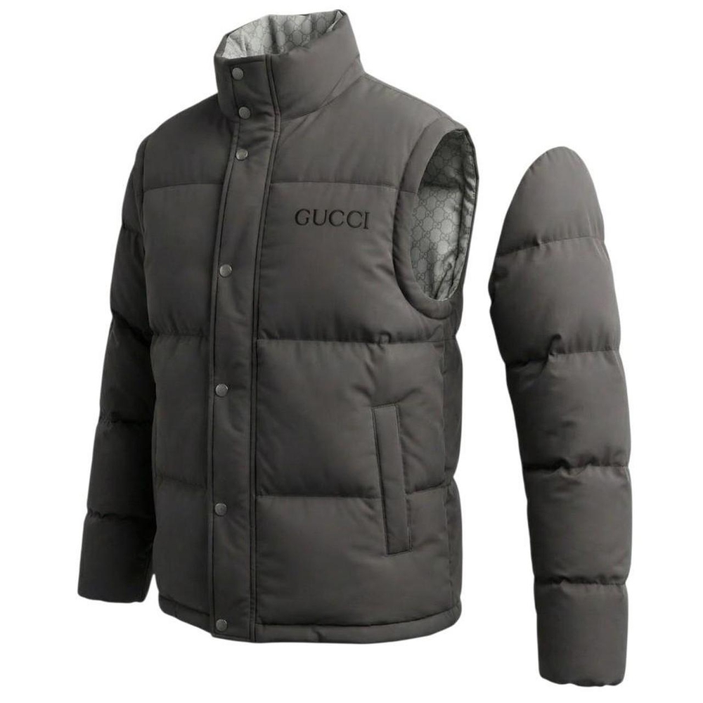 Gucci Men's Black 4 n 1 Puffer Jacket